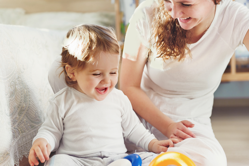 A picture of a baby in the daycare programme 