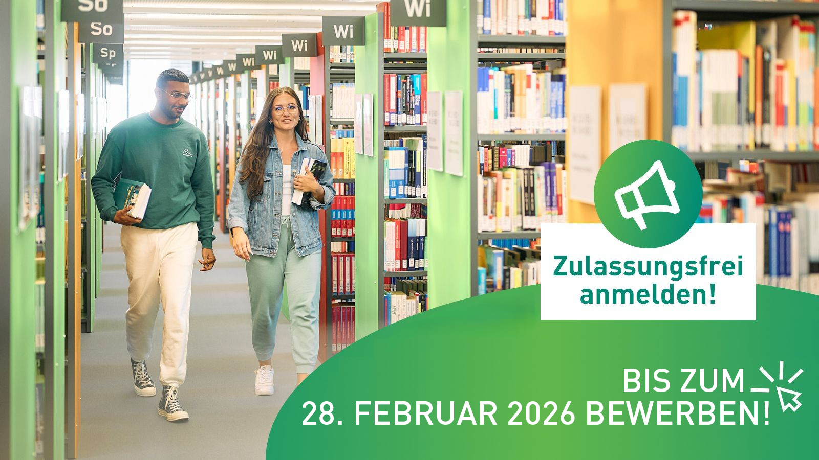 Jetzt zulassungsfrei bewerben!