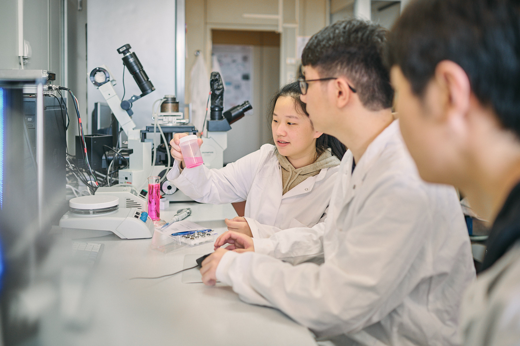 Students in the lab