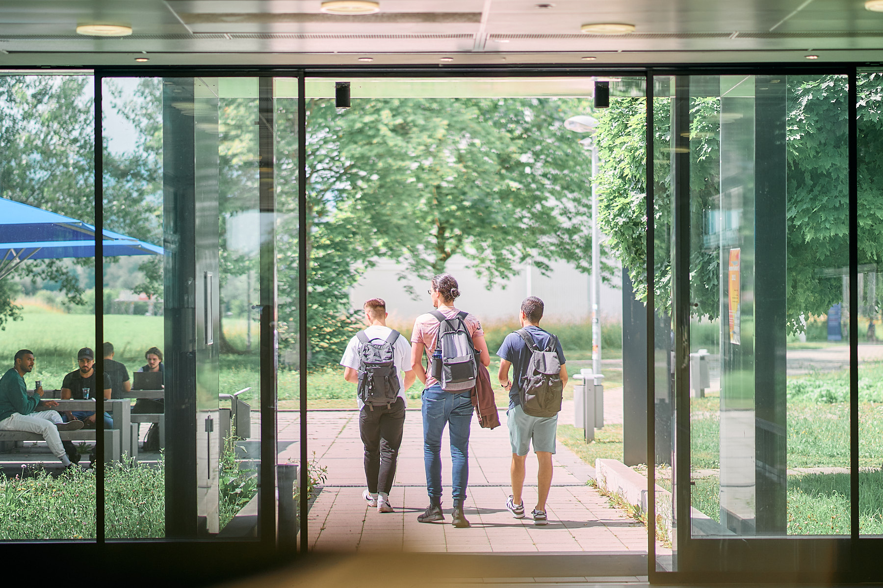 Students on the campus