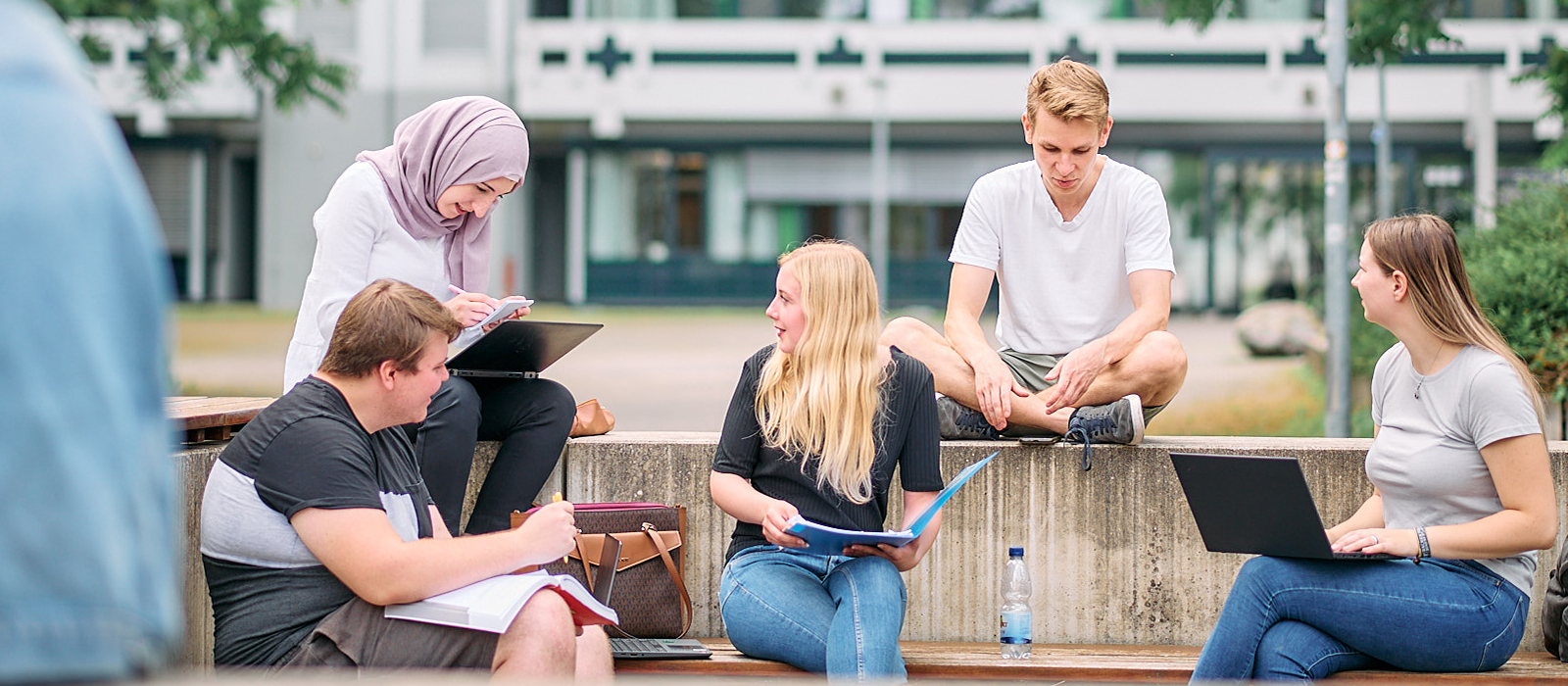 Students on campus