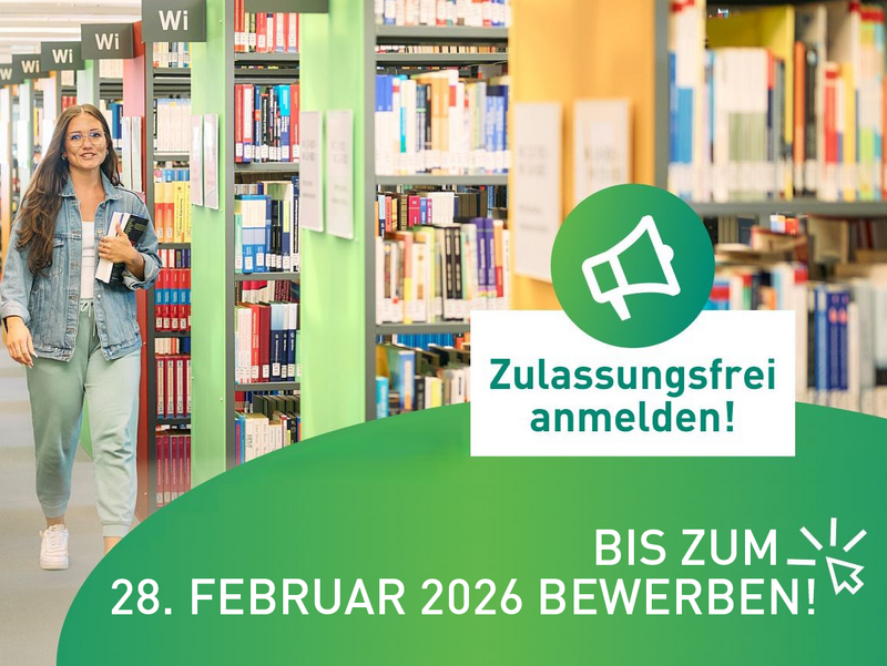 Jetzt zulassungsfrei bewerben!