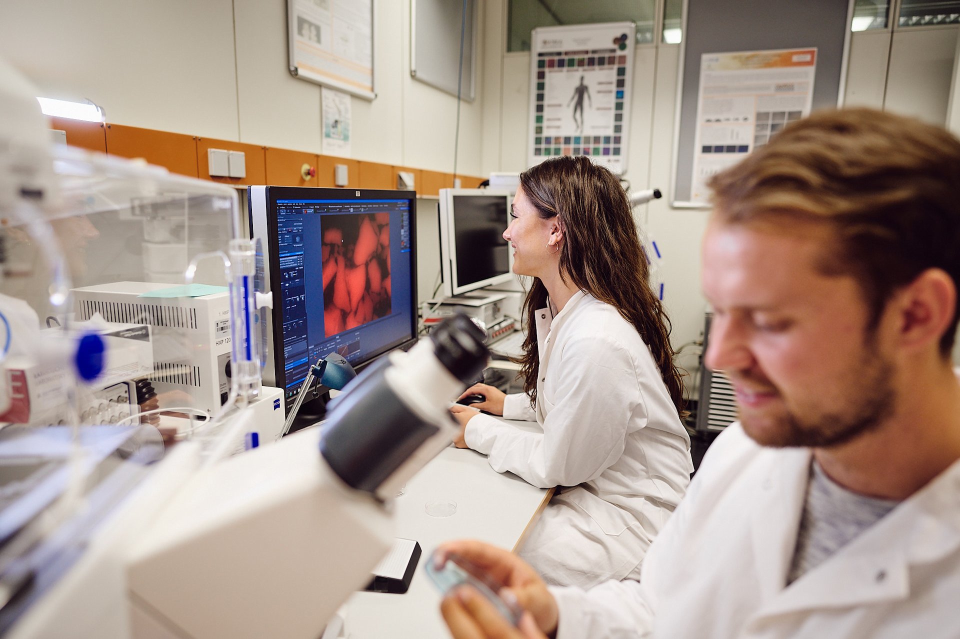 Students in the lab