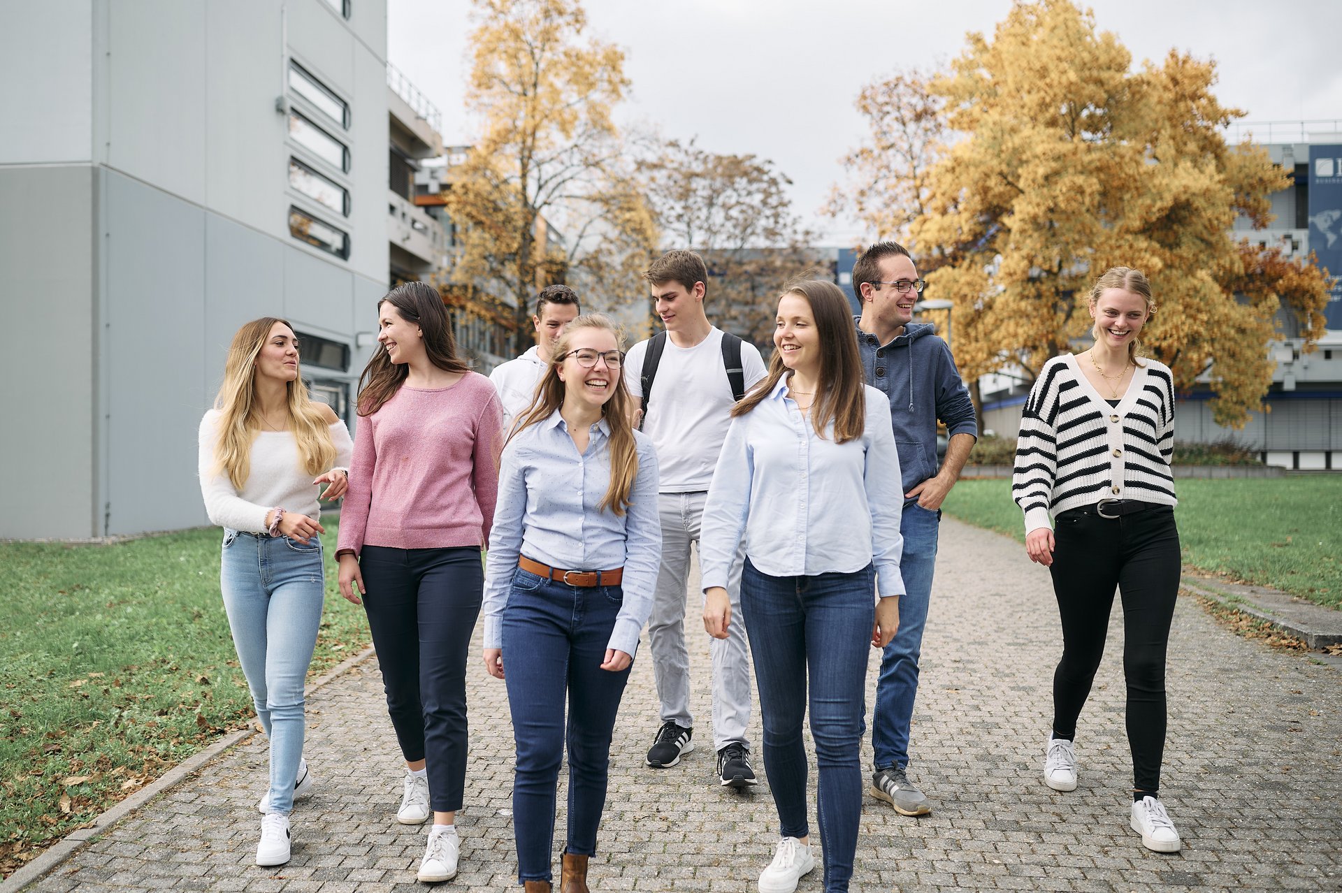 Students on the campus