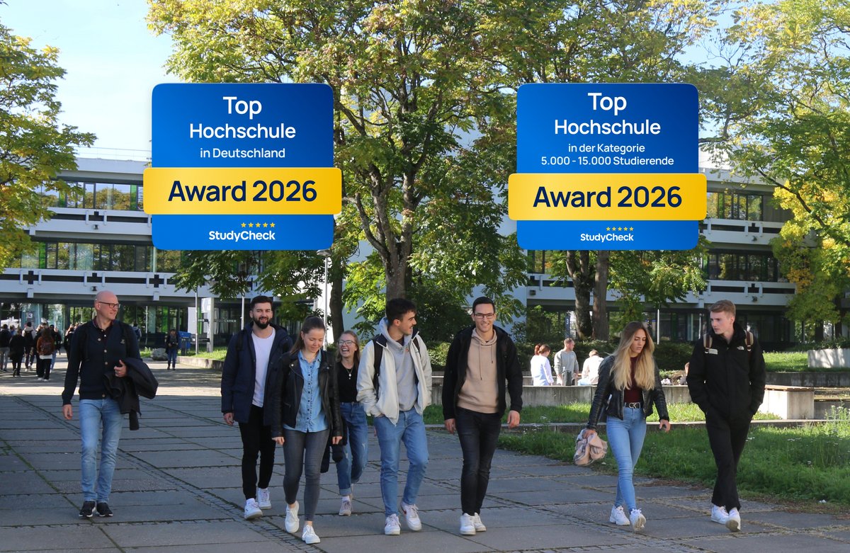 Die Hochschule Reutlingen erhält erneut Top-Bewertungen von den Studierenden.