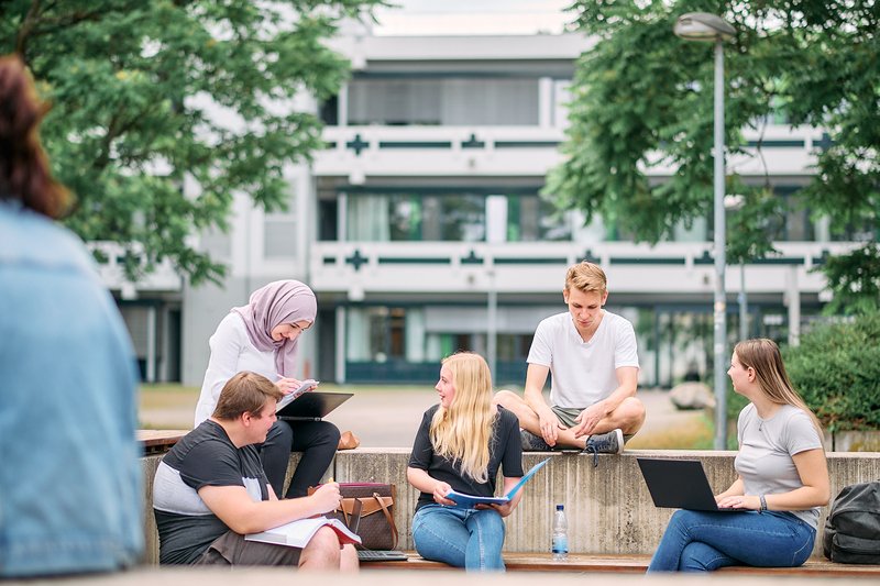 Students on campus