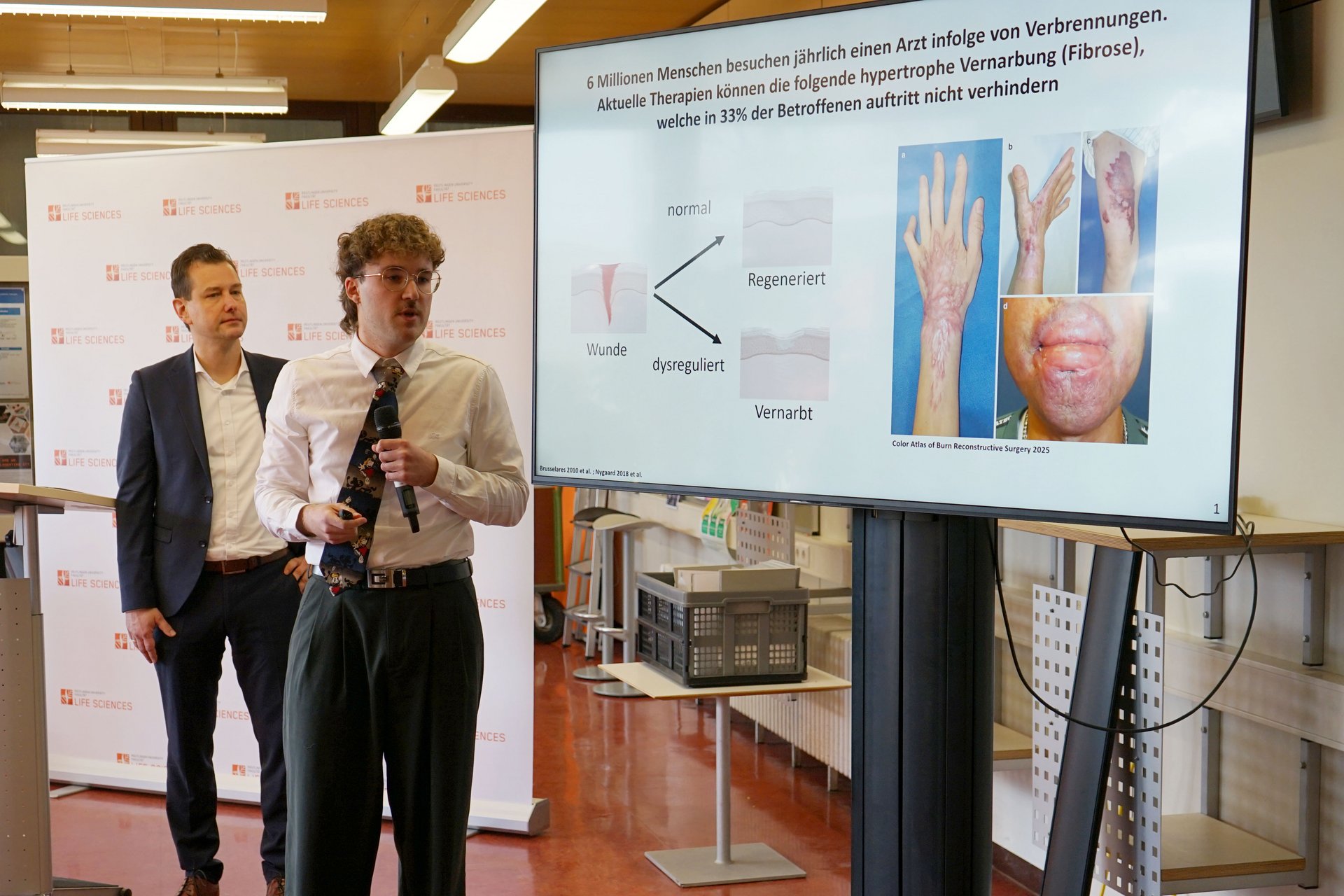 Jannik Herold bei der Präsentation seiner herausragenden Bachelorarbeit.