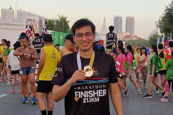 Benjamin Berger beim Halbmarathon in Bangkok