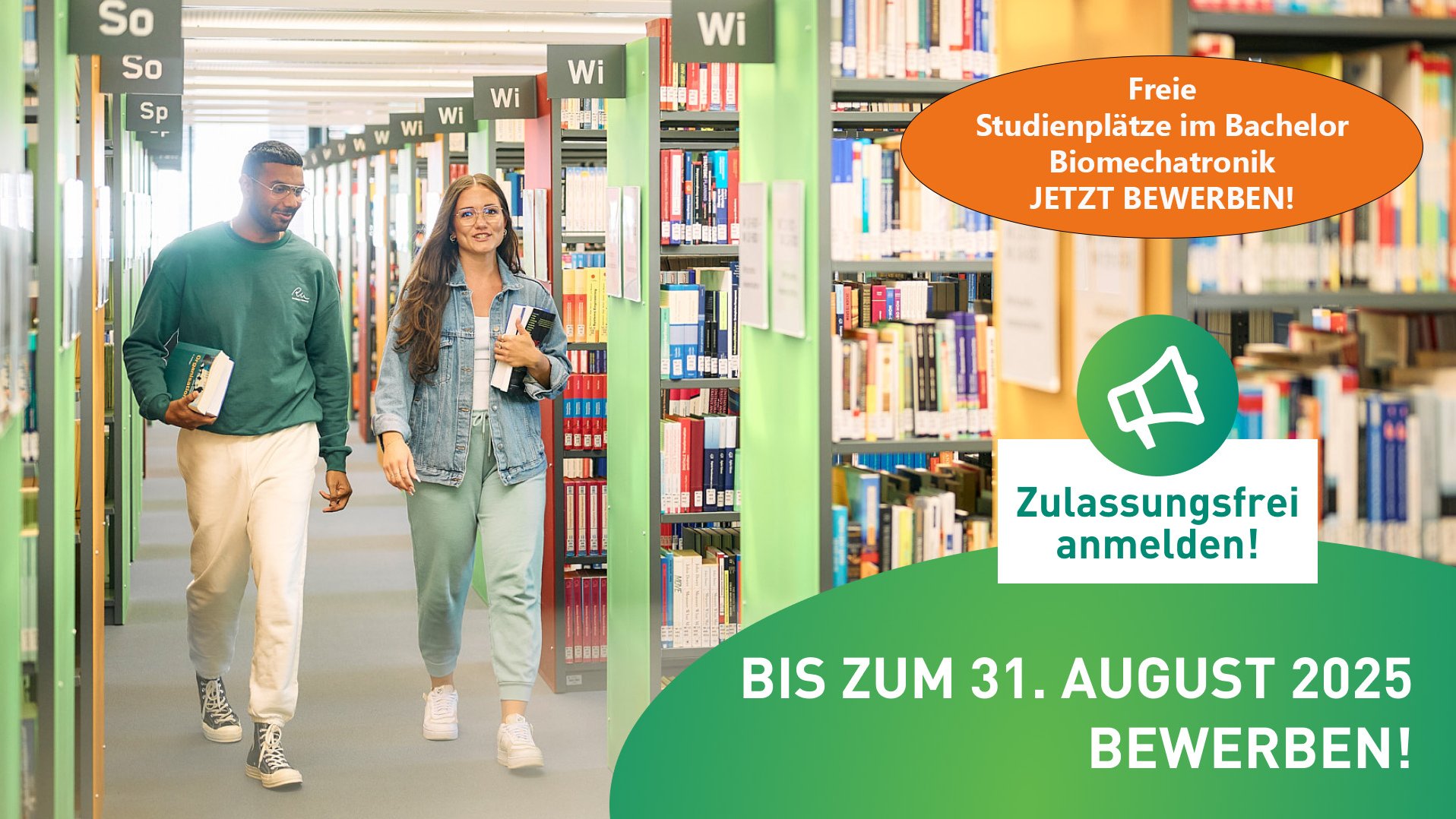 Jetzt zulassungsfrei bewerben!